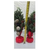 2ï¿½ Tabletop Mini Christmas Trees, Artificial