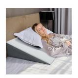Bed Wedge Pillow, White & Grey*appears gently