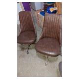 2 Kitchen Swivel  Chairs on Rollers Good