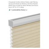 NEW 30"W x 72"H Cordless Cellular Shades, Light