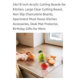 (New)24"x18" Clear Acrylic Cutting Board
