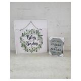 NEW Set 2 Metal Spring Wall Decor