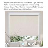 NEW 27" W x 72" H Cordless Roller Blind, Woven