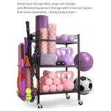 NEW Home Gym Storage Rack w/ 360ï¿½ Castors,