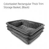 NEW Set of 3 Rectangle Baskets, Plastic, Thick