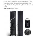 Ski Bag 360ï¿½ Fully Padded Ski Bag w/ Wheels & 15L