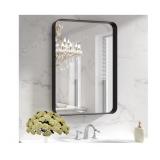 NEW 22" x 30" Metal Framed Mirror, Rounded