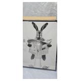 Rabbit Wall Art, Funny Bathroom Print, Toilet