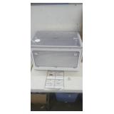 (2) New 21 Gallon Plastic Stackable Collapsible