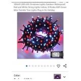 LED Christmas Lights Outdoor Waterproof, Red and
