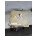 90" x 100" Electric Heated Sherpa Blanket, Tan &