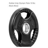 (New) 10 LB. Rubber Grip Olympic Plate