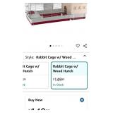 New Extra-Large Rabbit Cage w/ Wood Hutch