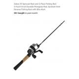 NEW Zebco 33 Spincast Reel & 2-Piece Fishing Rod,