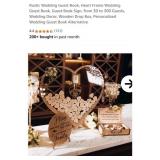 NEW Heart Shaped Wedding Guest Book Alternative,