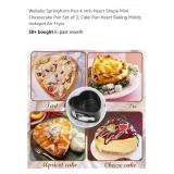 Set of 2 Springform Pan, 4", Heart Shape,