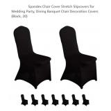 11 Pc Stretch Chair Covers, Black *appears