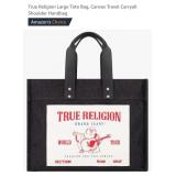 NEW Large Canvas Tote Bag, Black