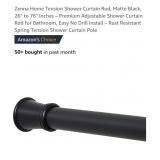 NEW 26" to 76" Tension Shower Curtain Rod, Matte