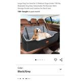 Large Dog Car Seat w/ Storage Pocket & Leashes w/