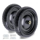 2 New 13" Flat Free Wheels, 4.00-6 Tire Flat Free
