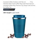 17 oz Insulated Coffee Tumbler w/ Flip Lid, Dark