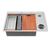 New 33"  Drop In Kitchen Sink Workstation with