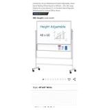 Dry Erase Whiteboard Height Adjustable,
