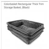 NEW Set of 3 Rectangle Baskets, Plastic, Thick