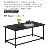 NEW Simple Modern Coffee Table, 39.37" x 19.69" x
