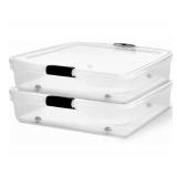 (New) 56 qt Clear  under bed plastic storage
