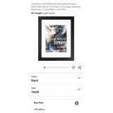 NEW 16" x 20" Black Solid Wood Poster Frame,
