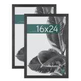 2 New 16x24 Poster Frames Black Woodgrain,