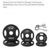 NEW Cast Iron Plate Weight Set/ Includes Two-