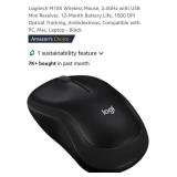 Logitech M185 Wireless Mouse, 2.4GHz with USB