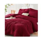 3 Pc Queen Size Comforter, Flat Sheet & Fitted