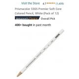 (12)   #3365 White Prismacolor Soft Core Colored