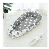 Baby Nest, Grey & White Clouds, Reversible