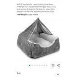 Cave/Hooded/Blanket Dog Bed w/ Non-Slip Bottom,