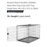 Metal Foldable Dog Crate48" x 30" x 32.5"