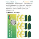 Dishwand Refills Sponges Heads - Non Scratch Dish