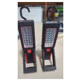 2 New LED Work light 2 Way Flashlight s Stands
