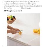 NEW 24" x 18" Acrylic Cutting Board w/ Counter