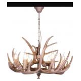 NEW 6 Light Antler Chandelier, Rustic *has some