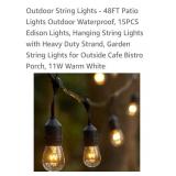 48 ft Outdoor Patio String Lights