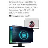 (New)  21.5" Monitor Privacy Screen