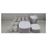 44 Pc Gibson Porcelain Dinnerware Plates, Bowls,