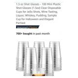 (100)   1.5oz  Plastic Shot Glasses.