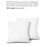 Set of 2 - 20" x 20" Throw Pillow Inserts,