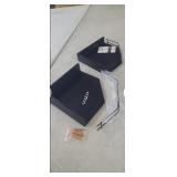 NEW Set of 2 Corner Wall Shelves Black & Black,